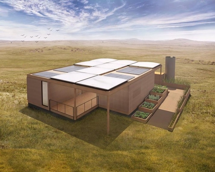 Diseño de la parte superior de la casa sostenible de NexusHaus